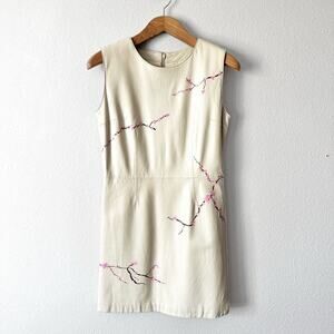 CUSTOMIZED John Carlisle Leather Cherry Blossom Mini Dress Women’s Size 10